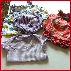 Set of infant girl Summer outfits